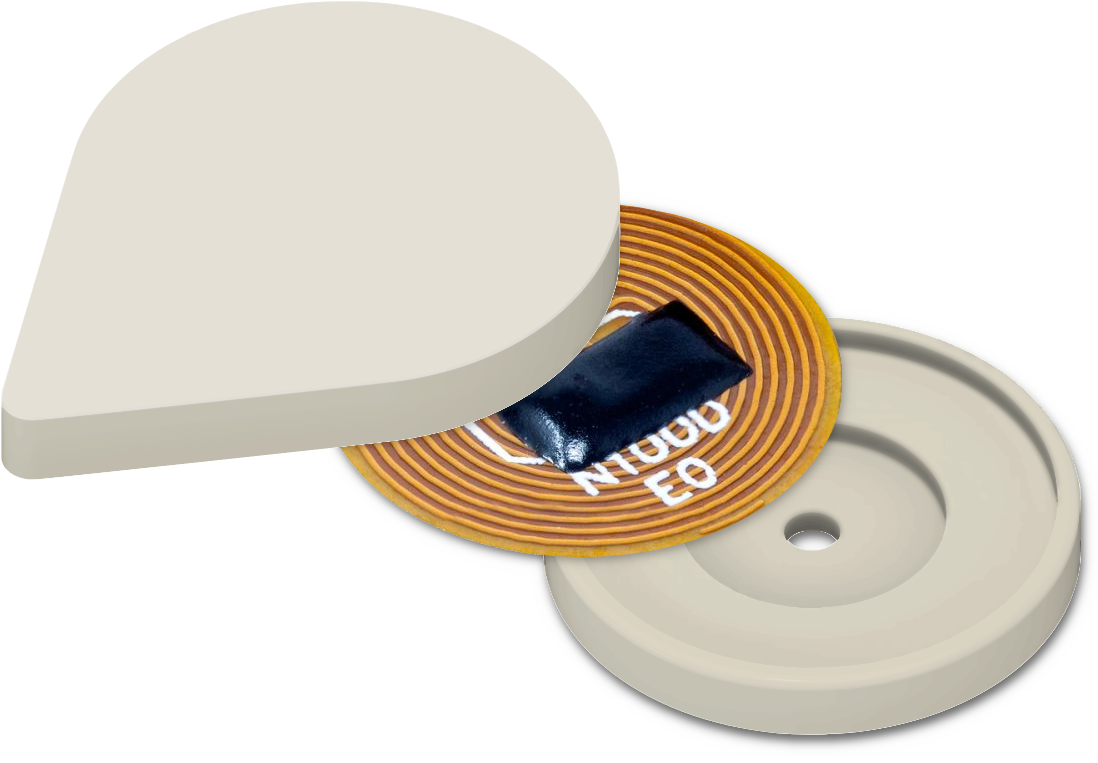 NFC Pin Diagram - showing the smart chip inside our travel pins